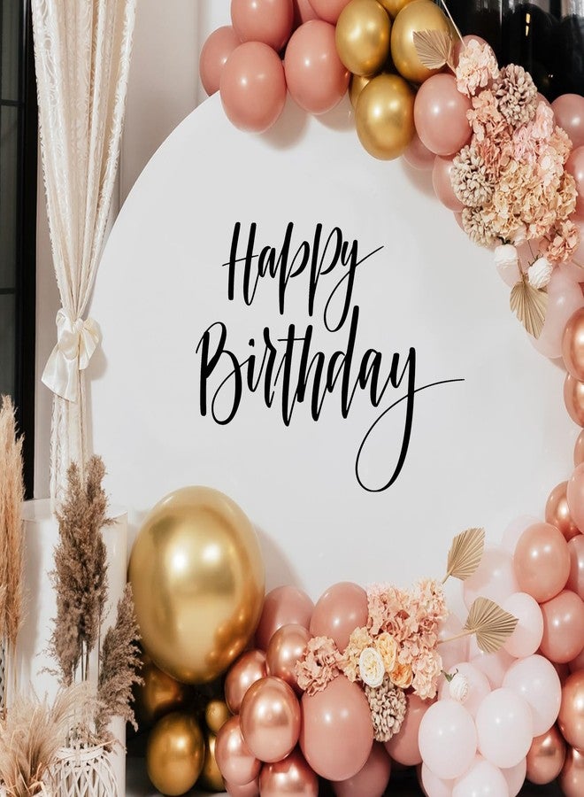 Sinload Happy Birthday Sign for Backdrop, Disposable Party Decoration, Easy Stick& Peel Wall Decal for Photo Background, Balloon Arch Decor(Black) - Image 1